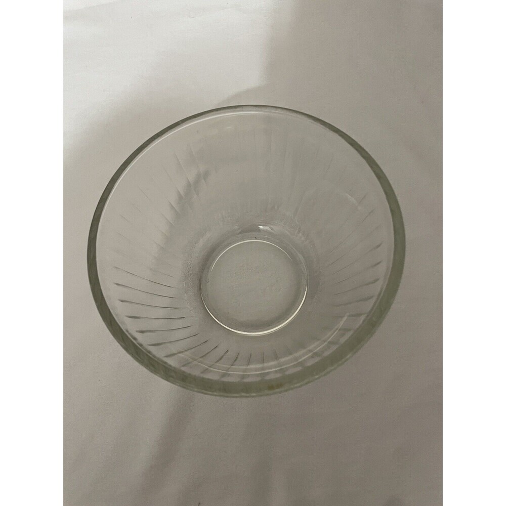 Three Pyrex Glass 7401-S Clear Mixing Bowls Ribbed 3 cups Kitchen Glassware - Picture 3 of 7